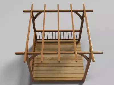 Rustic Pergola 3D model