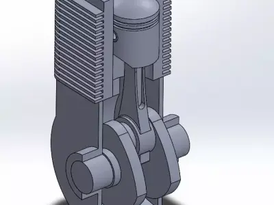 One cyclindir Engine  3D model