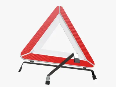 Emergency car sign white 3D model