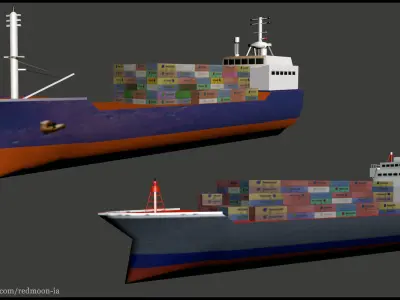 weapons - Boats - fourniture - props Low poly Pack Free low-poly 3D model