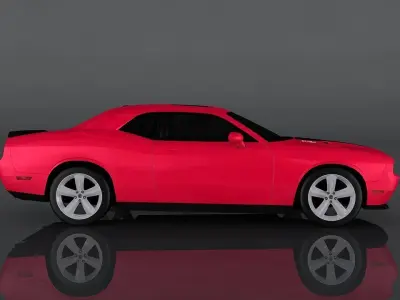 Dodge Challenger SRT8 Low-poly 3D model