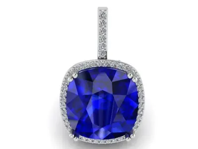 Cushion Halo Pendant 2601 3D print model