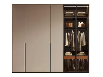 Modern Light Luxury Wardrobe Combination 3D Model 3D model