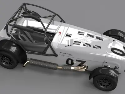Caterham R300 Superlight 2009 Low-poly 3D model