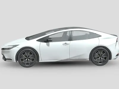 Toyota Prius 2023 Low-poly 3D model
