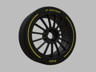 Miniature Konig - Rennform Rim and Tire - 3D Print - No Textures 3D print model