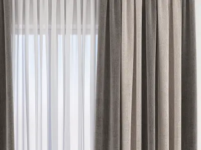 Set 52 Curtains 3D model