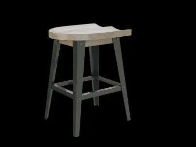 Bar Chair 03 Low-poly 3D model