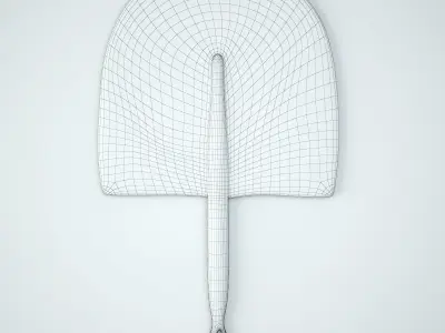 African Handwoven Fan 18 3D model