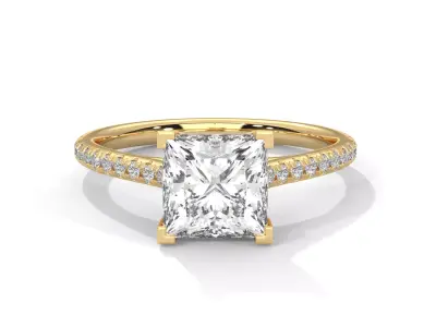 solitaire ring with detail images and 360 render videos 69 3D print model