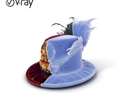 Historical Decorative Hat Model Pack with Embellishments and ... Low-poly 3D model