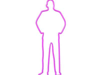 Neon Men Symbol v1 003 Low-poly 3D model