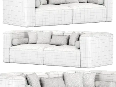 Mags 2 Seater Combination 1 Sofa By Hay 3D model