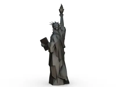 statue of liberty low poly 3D print model