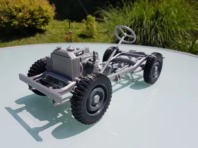 Jeep Willys - detailed scale model kit 3D print model