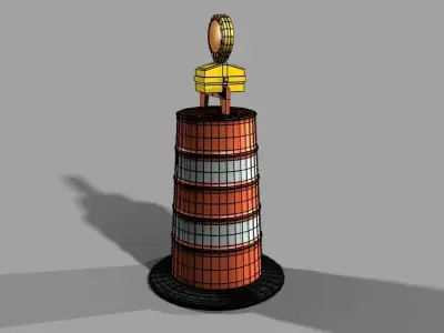 Road Barricade 3D model