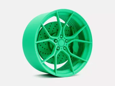 20x10 Stance SF07 Wheel and Brake 3D print model