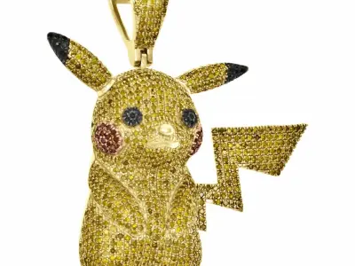 Crafted in premium sterling silver or gold 3D print model