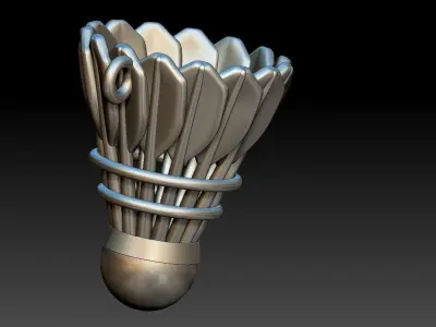 Shuttlecock - Peteca Pendant 3D print model