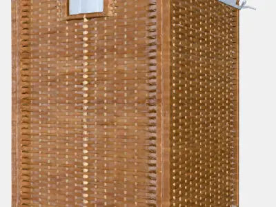 BRANAS Laundry basket with lining Low-poly 3D model