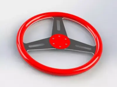 Steering wheel 3D printable model 3D print model