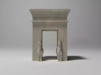 NATIONS GATE OF PERSIAN MATERIALS Low-poly 3D model