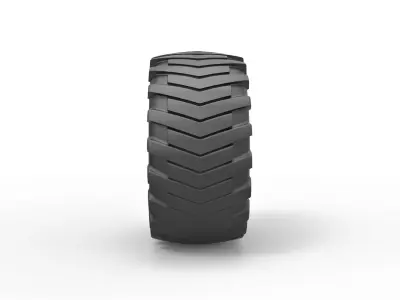 Rear wheel from Pulling tractor 2 3D print model