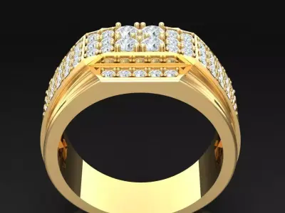 Luxury Men Rings Designs 4MR064 3D print model