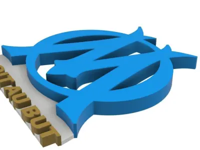 Olympic Marseille Wall Sign 3D print model