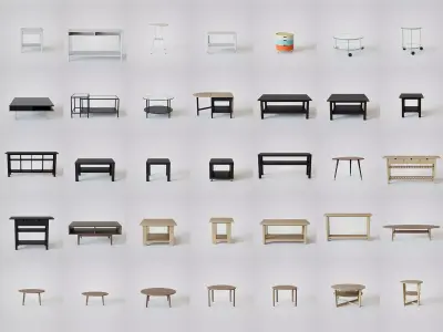 JV02 Collection Tables 3D model