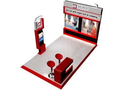  Booth Exhibition Stand a105b 3D model