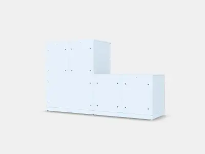 NORDLI Chest of 10 drawers Low-poly 3D model