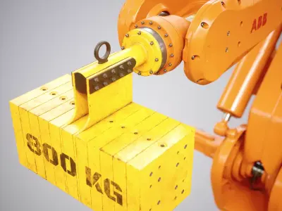 Industrial Robot Car Lift 3D model