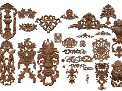 Pattern wood 3D model