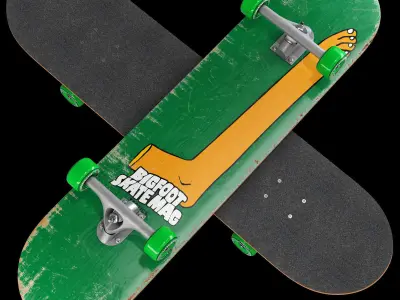 Skateboard set 005 3D model