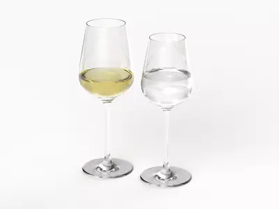 Stemmed glass - wine glass 3D model