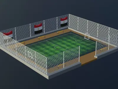 Soccer Stadium - Egypt Low-poly 3D model