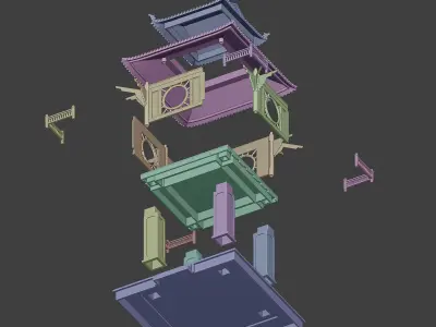 Temple of Literature 3D print model