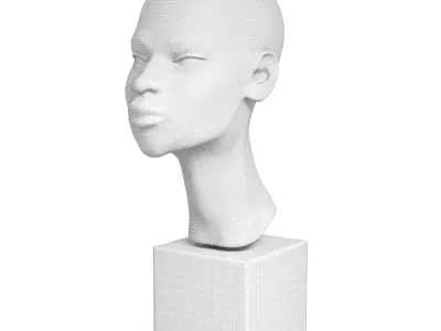 DE BLONAY TETE D AFRICAN sculpture 3D model