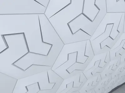 3d wall panel Low-poly 3D model get