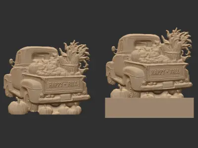 happy fall decor  3D print model