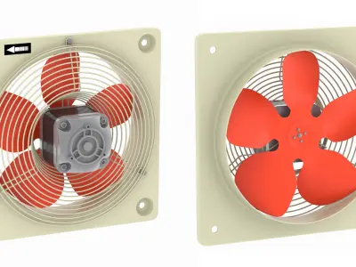 Exhaust Fan Low-poly 3D model
