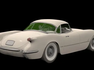 classic car Low-poly 3D model
