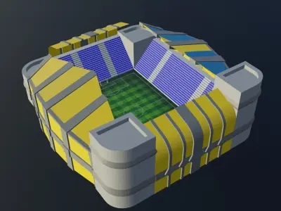 Football Stadium - Sweden Low-poly 3D model