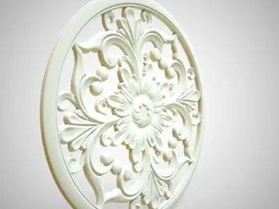 Engraving  no5 Low-poly 3D model