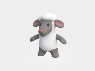 Little animal baby - Sheep cute - Animated Low-poly 3D model