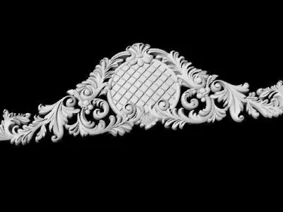 Central decor ornament for furniture 3D model 934