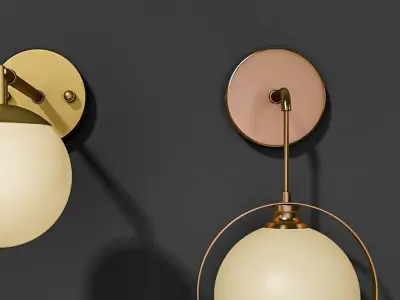 lamp wall metal Nordic 3D model