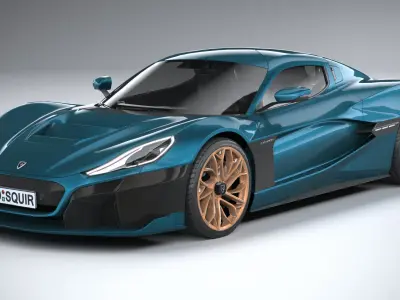 Rimac Nevera 2022 LowPoly 3D model