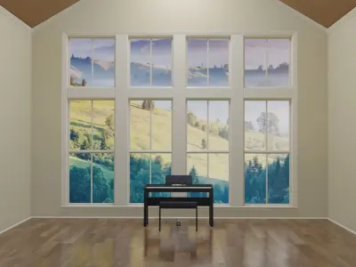 Electronic Piano Low-poly 3D model